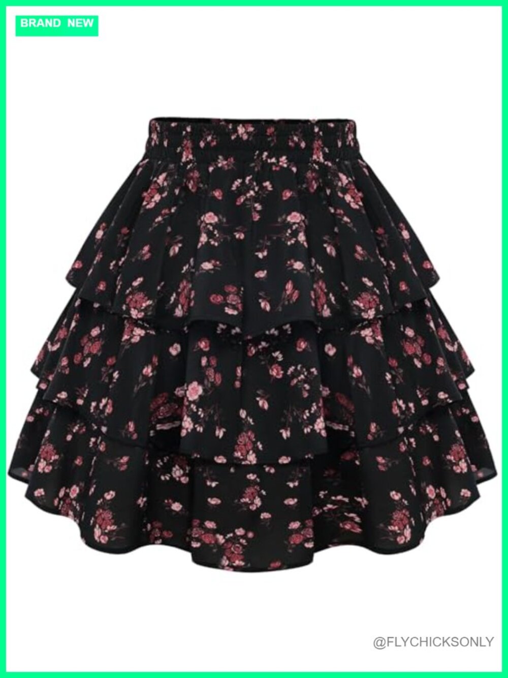 Mini Floral Skort with Built-In Shorts and Pockets - Picture 1 of 6